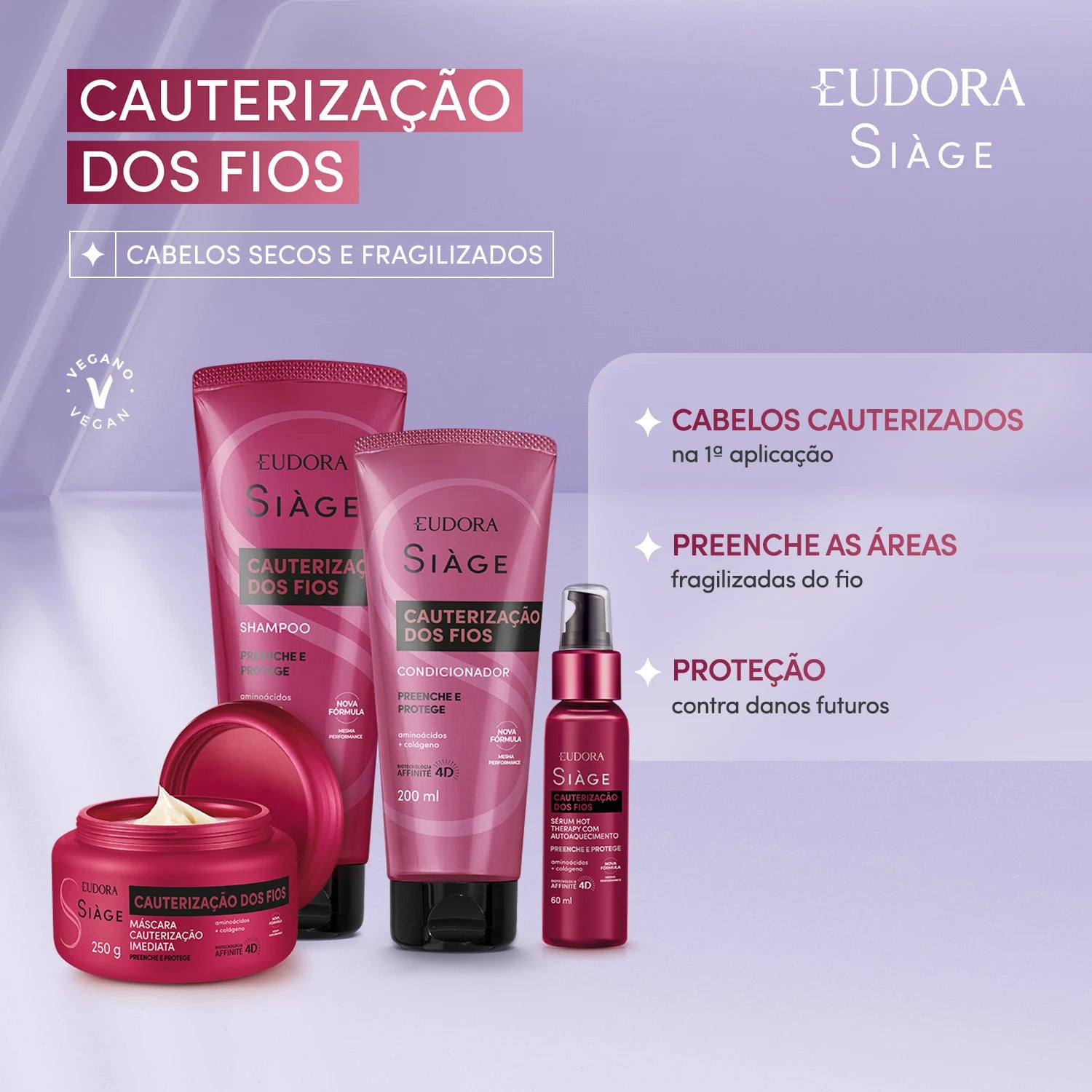 Sérum Capilar Siàge Hot Therapy Cauterização dos Fios 60ml