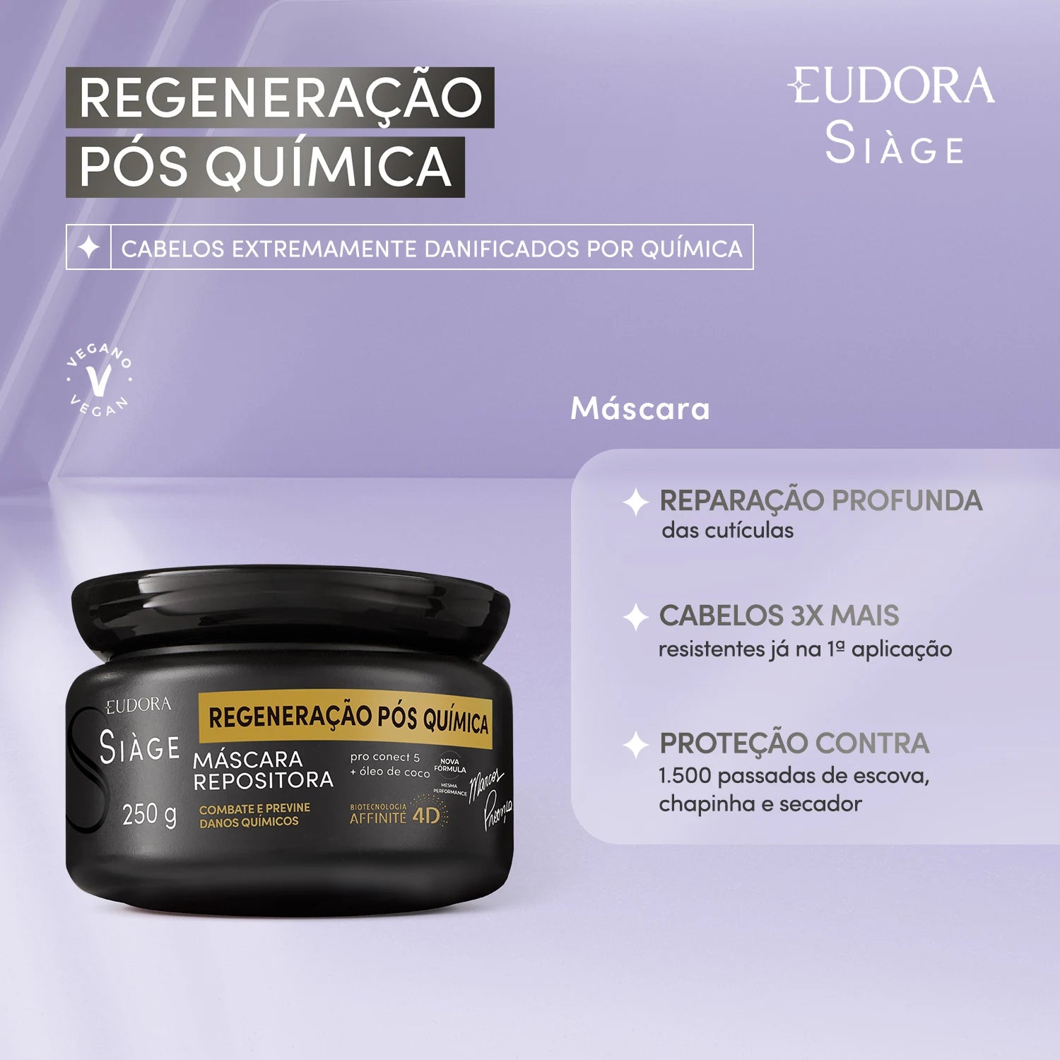 Máscara Repositora Siàge Expert Regeneração Pós Química 250g