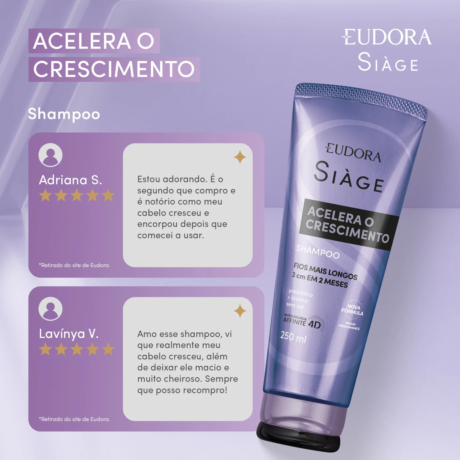 Shampoo Siàge Acelera O Crescimento 250ml