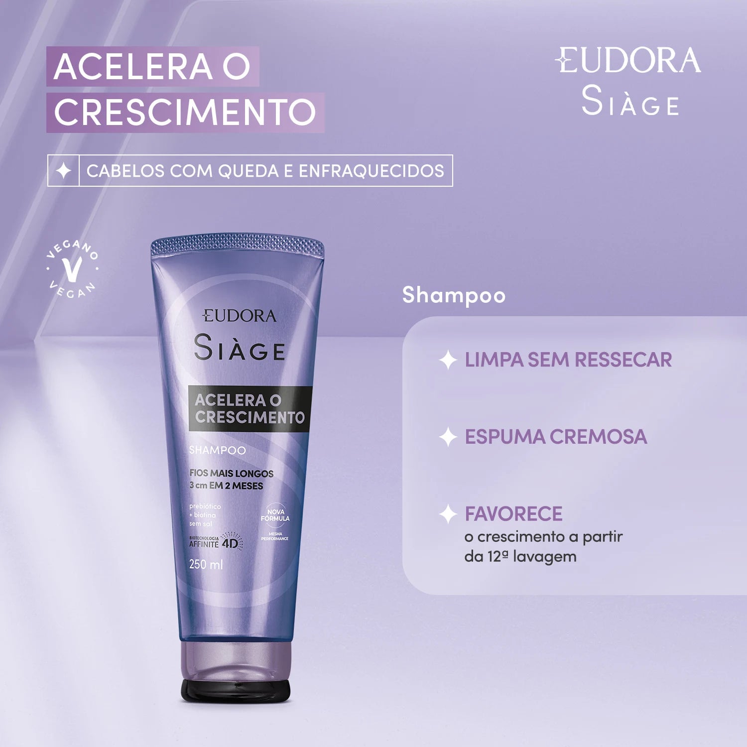 Shampoo Siàge Acelera O Crescimento 250ml