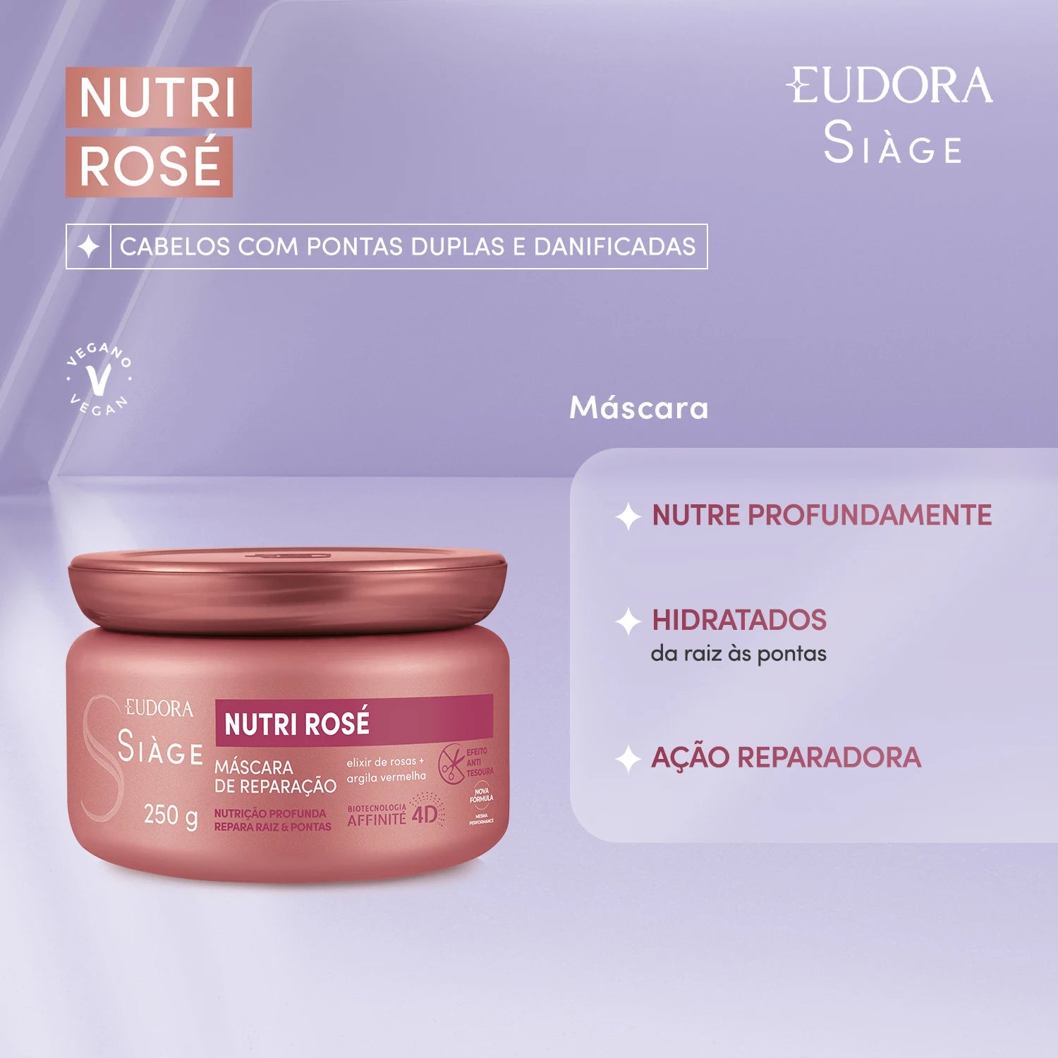 Máscara Capilar Siàge Nutri Rosé 250g