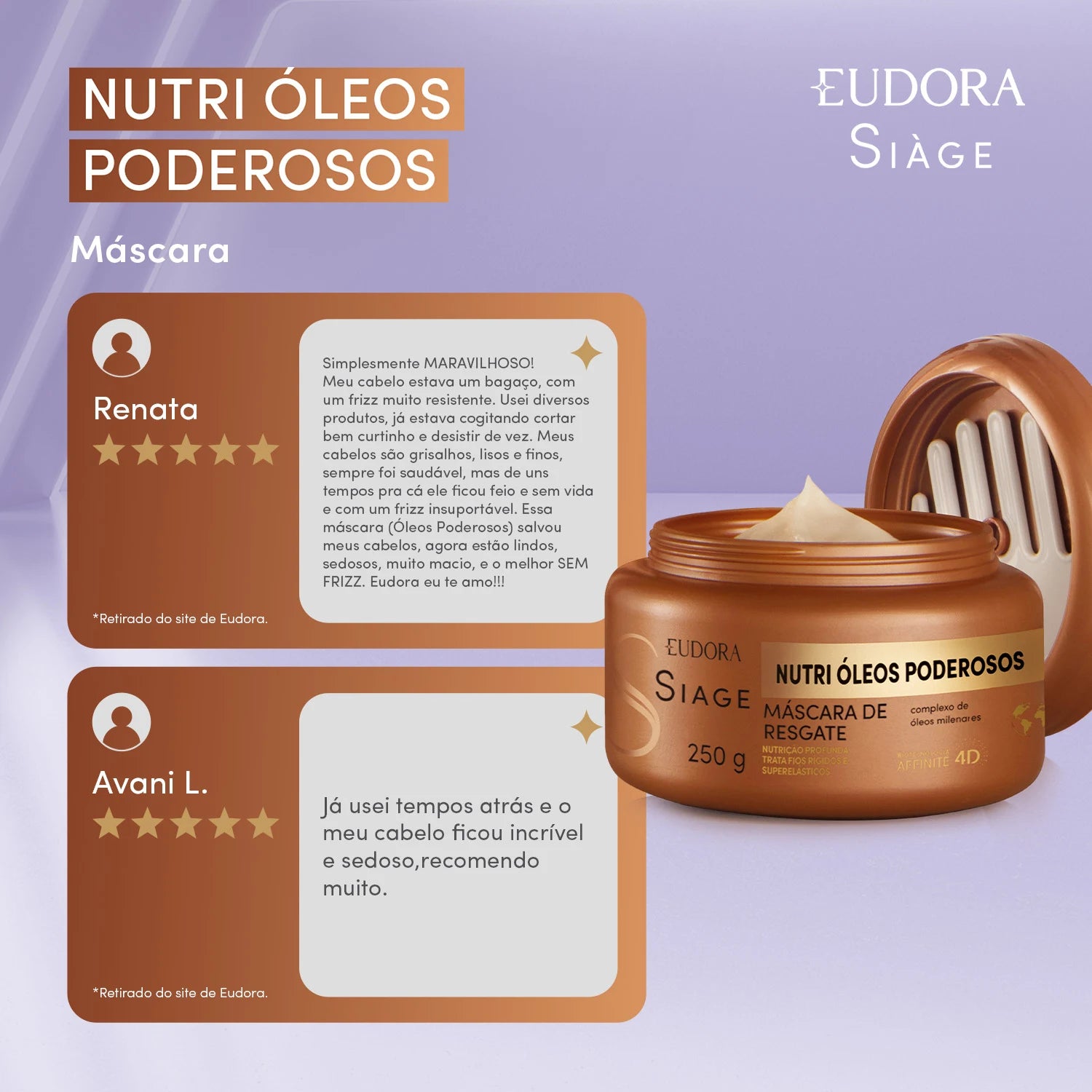 Máscara Capilar Siàge Nutri Óleos Poderosos 250g